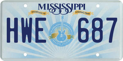 MS license plate HWE687