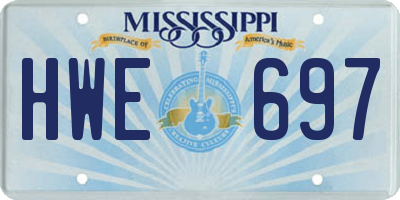 MS license plate HWE697