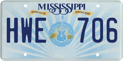 MS license plate HWE706