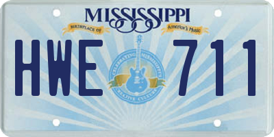 MS license plate HWE711