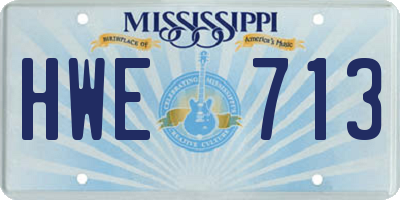 MS license plate HWE713