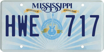 MS license plate HWE717