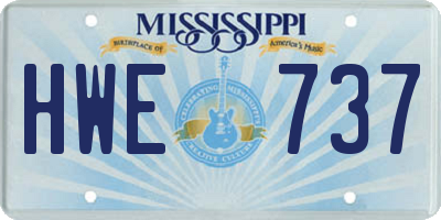 MS license plate HWE737