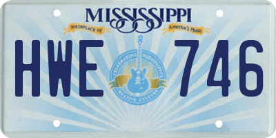 MS license plate HWE746