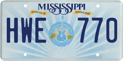 MS license plate HWE770