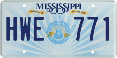 MS license plate HWE771