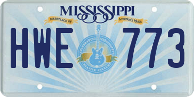 MS license plate HWE773