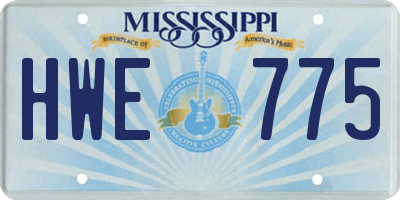 MS license plate HWE775