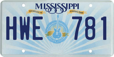 MS license plate HWE781
