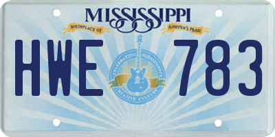MS license plate HWE783