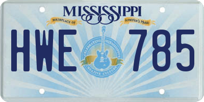 MS license plate HWE785
