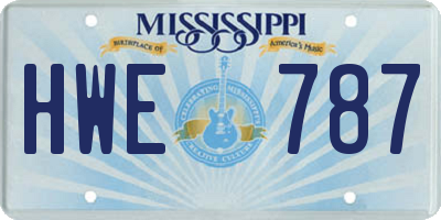 MS license plate HWE787