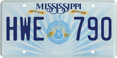 MS license plate HWE790