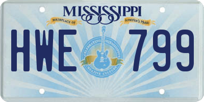 MS license plate HWE799