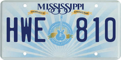 MS license plate HWE810