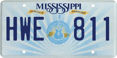 MS license plate HWE811
