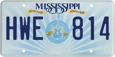 MS license plate HWE814
