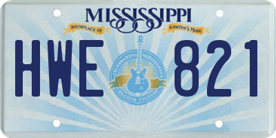 MS license plate HWE821