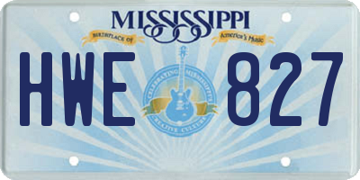 MS license plate HWE827