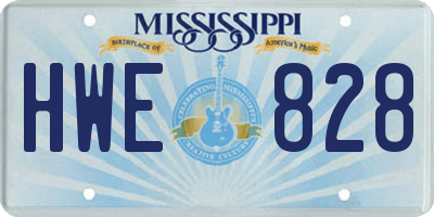 MS license plate HWE828