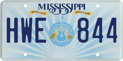 MS license plate HWE844