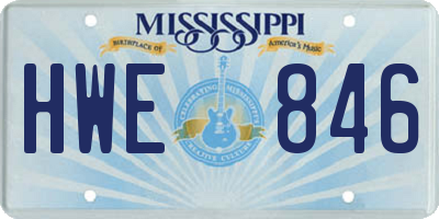 MS license plate HWE846