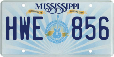 MS license plate HWE856