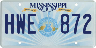 MS license plate HWE872