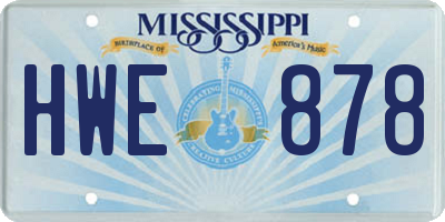 MS license plate HWE878