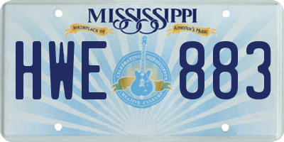 MS license plate HWE883