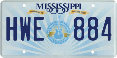 MS license plate HWE884