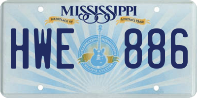MS license plate HWE886