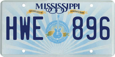 MS license plate HWE896