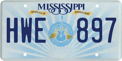 MS license plate HWE897