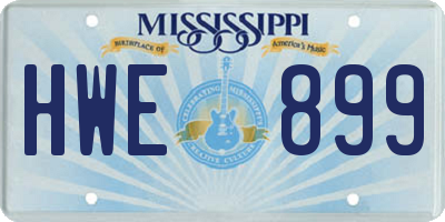 MS license plate HWE899