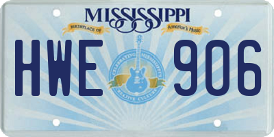 MS license plate HWE906