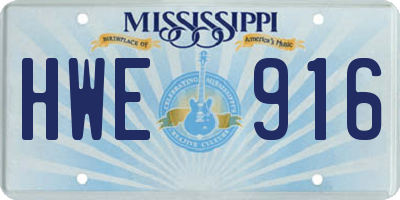 MS license plate HWE916
