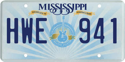 MS license plate HWE941