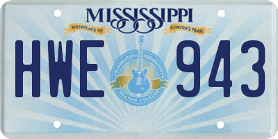 MS license plate HWE943