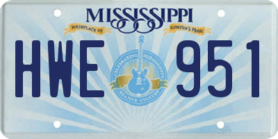 MS license plate HWE951