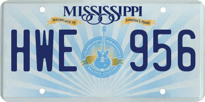 MS license plate HWE956