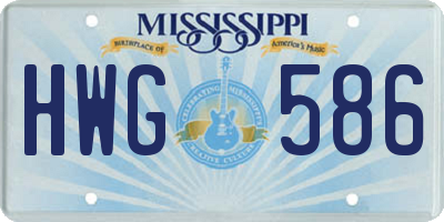 MS license plate HWG586