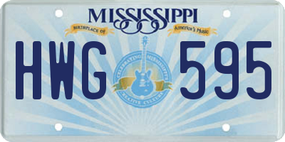 MS license plate HWG595