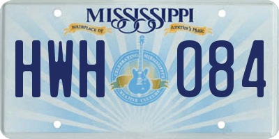 MS license plate HWH084
