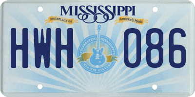 MS license plate HWH086