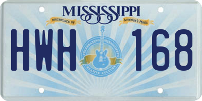 MS license plate HWH168