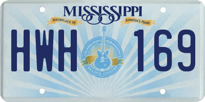 MS license plate HWH169