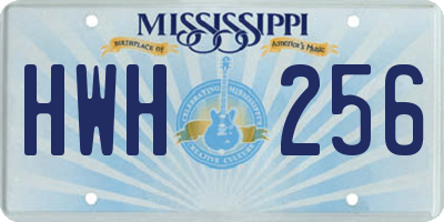 MS license plate HWH256