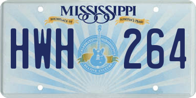 MS license plate HWH264