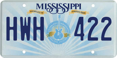 MS license plate HWH422